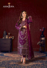 Asim Jofa New Arrival Chiffon Collection 3 Piece Unstitched